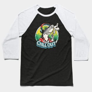 Chill Out: Hip Hop Shark Art Piece Baseball T-Shirt